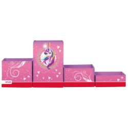 ROTH Set de pots à crayons "Licorne", en carton, 4 pots