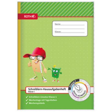 ROTH Schreiblern-Hausaufgabenheft Kompass, 1. Klasse, DIN A4