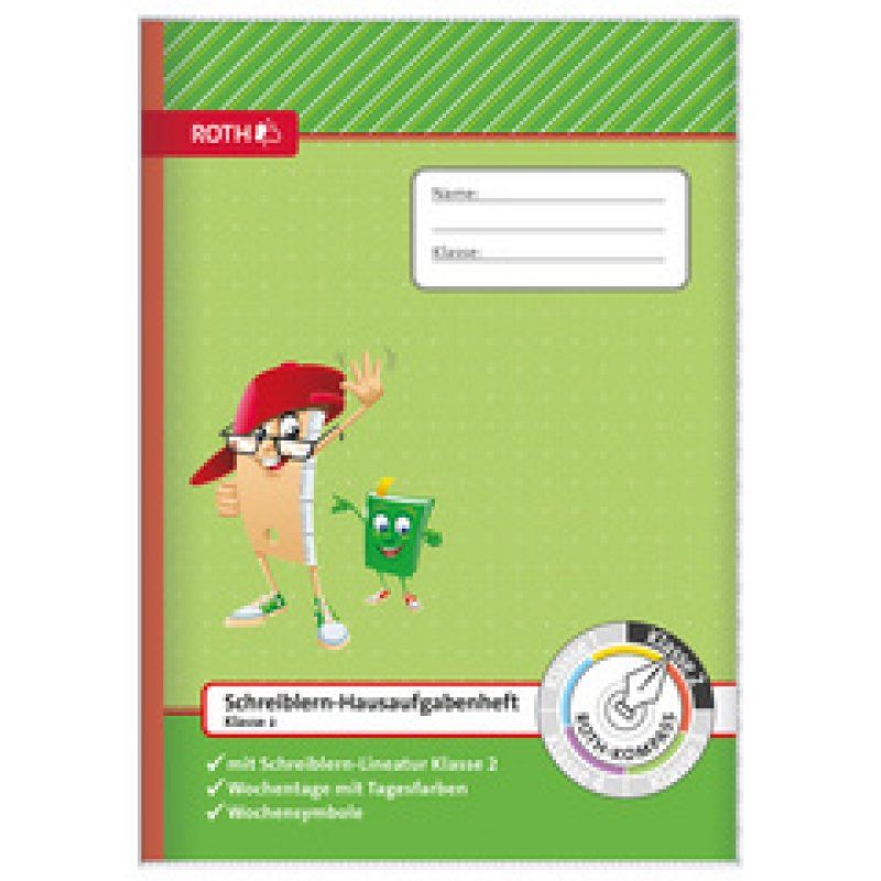 ROTH Schreiblern-Hausaufgabenheft Kompass, 1. Klasse, DIN A4