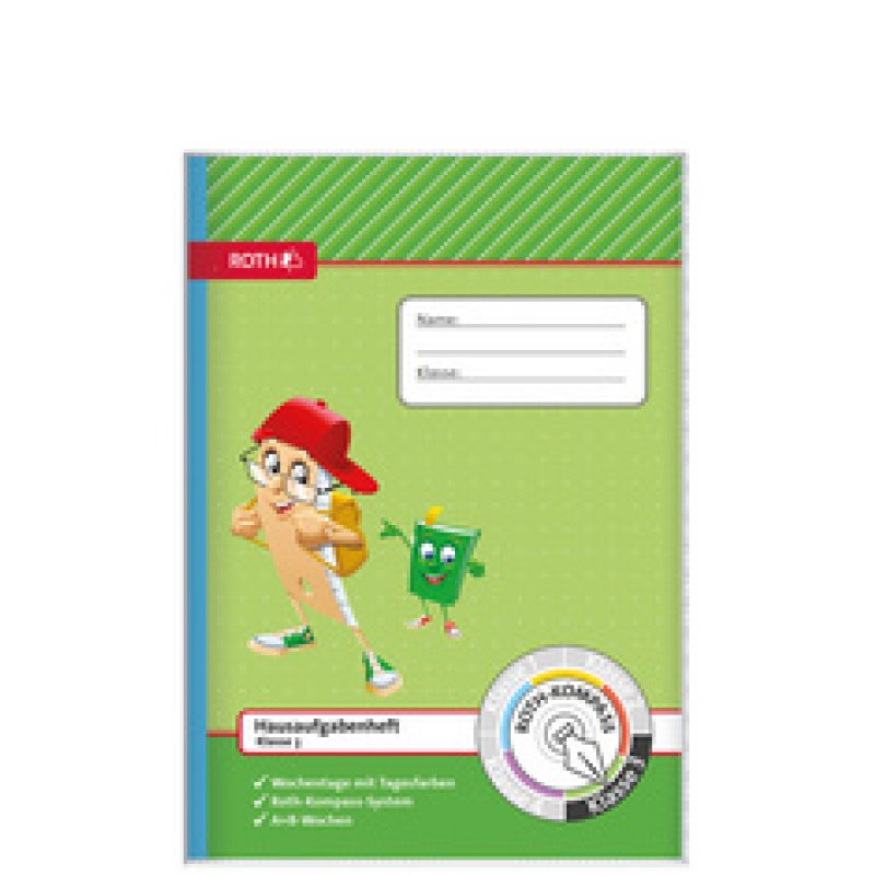 ROTH Schreiblern-Hausaufgabenheft Kompass, 2. Klasse, DIN A4