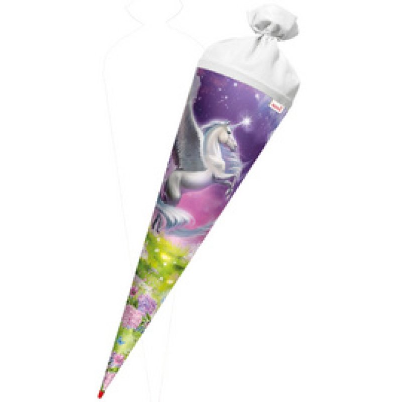 ROTH Schultüte "Magic Pegasus", rund, 700 mm, mit Effekt
