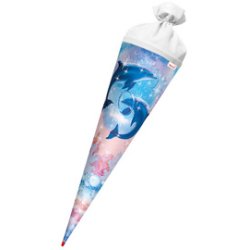 ROTH Schultüte "Delfine", eckig, 850 mm