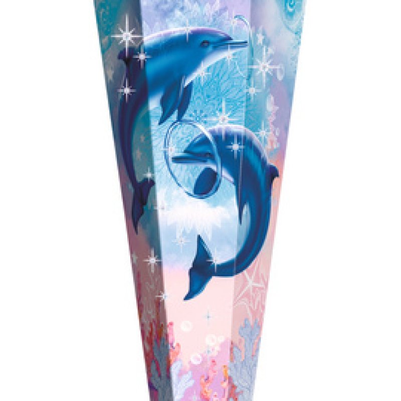 ROTH Schultüte "Delfine", eckig, 850 mm