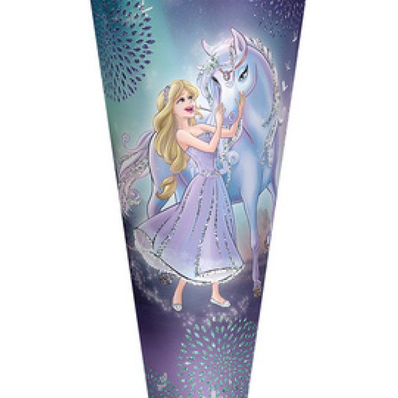 ROTH Schultüte "Königin im Eis", rund, 700 mm, mit Effekt