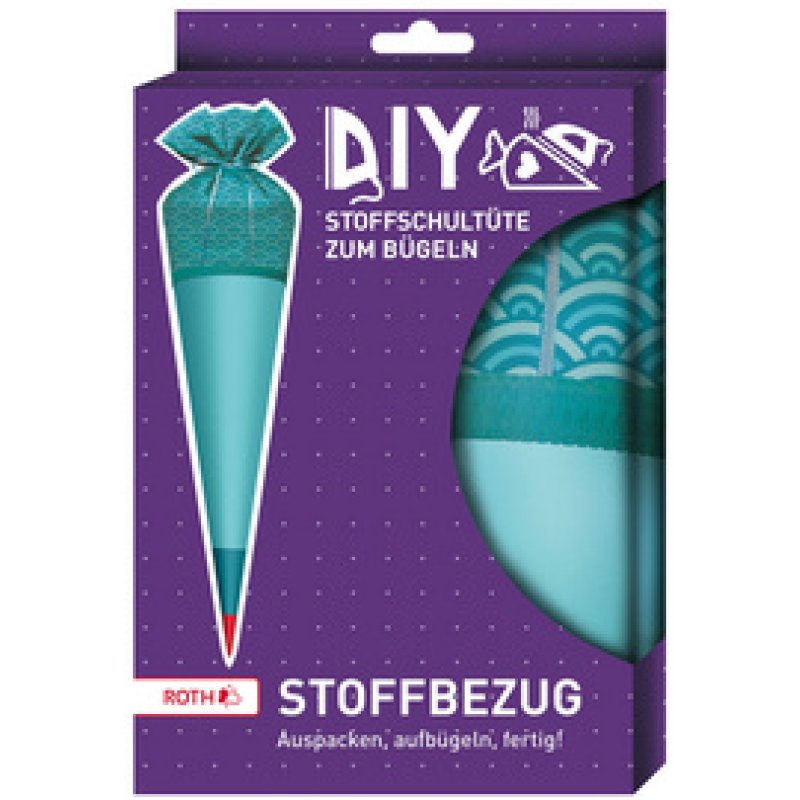 ROTH Stoffbezug für DIY-Stoffschultüte zum Bügeln, rosa