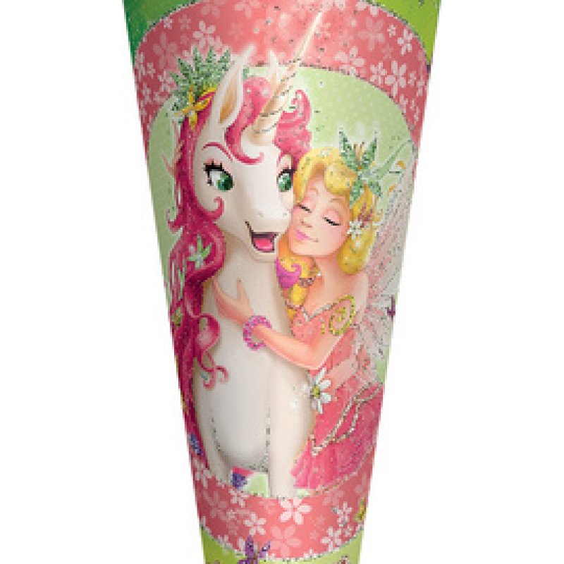 ROTH Schultüte "Einhornglück", rund, 700 mm, mit Effekt