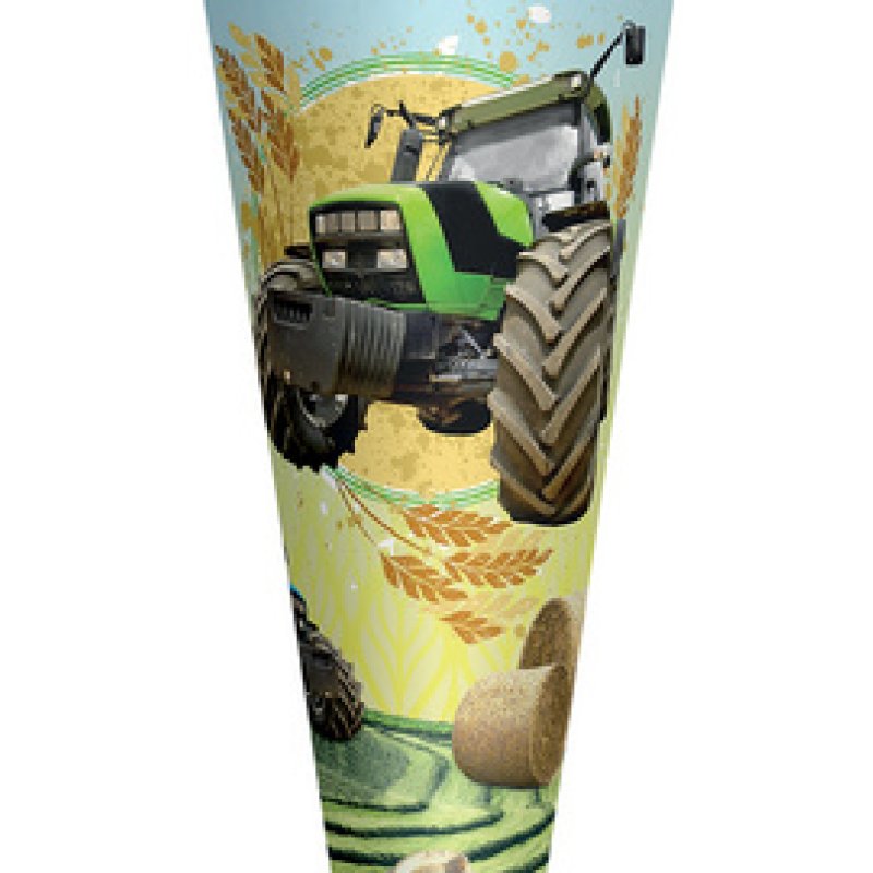 ROTH Schultüte "Traktor", rund, 700 mm