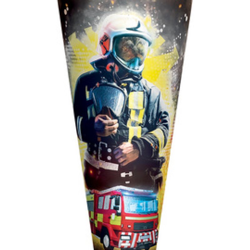 ROTH Schultüte "Feuerwehrmann", rund, 700 mm