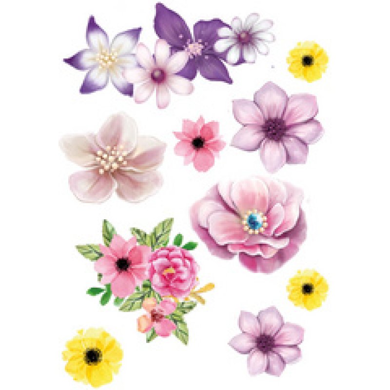 ROTH Bügeldekoration für DIY-Stoffschultüte, Blütenzauber