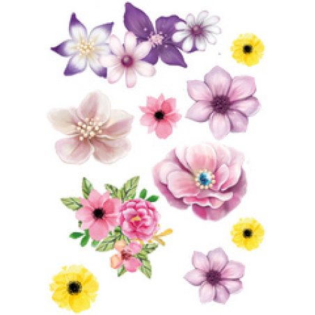 ROTH Bügeldekoration für DIY-Stoffschultüte, Blütenzauber