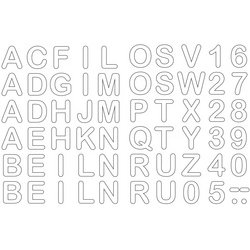 ROTH Bügelbuchstaben für DIY-Stoffschultüte, weiß