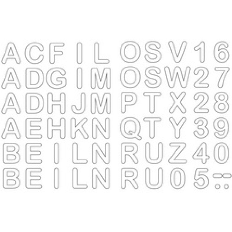 ROTH Bügelbuchstaben für DIY-Stoffschultüte, weiß