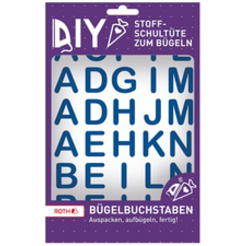 ROTH Bügelbuchstaben für DIY-Stoffschultüte, blau