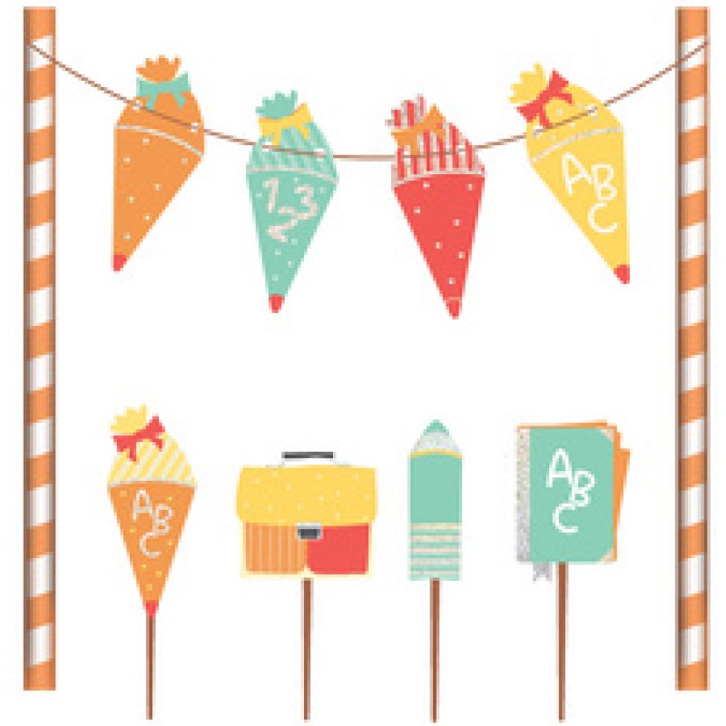 ROTH Folienballon "Einschulung", Länge: 700 mm, orange