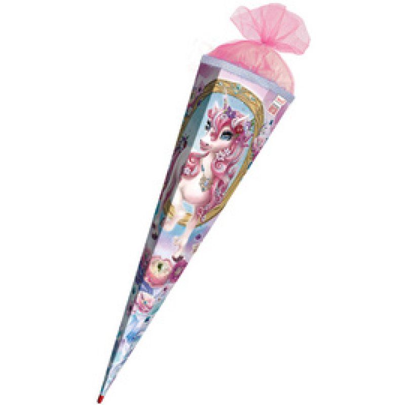 ROTH Schultüte "Einhorn Beauty", rund, 700 mm, Glitter