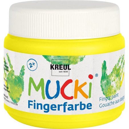 KREUL Gouache aux doigts "MUCKI", 150 ml, jaune