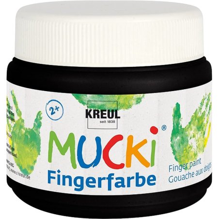 KREUL 23112 washable finger paint Black