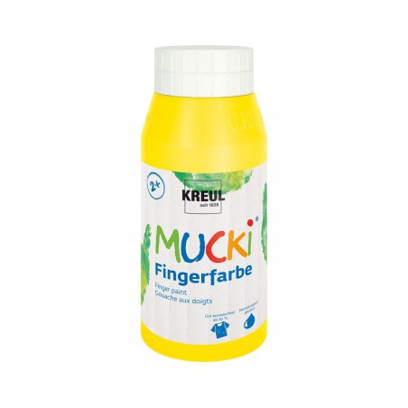 KREUL Gouache aux doigts "MUCKI", 750 ml, jaune