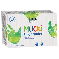KREUL Gouache aux doigts "MUCKI", 150 ml, kit de 6