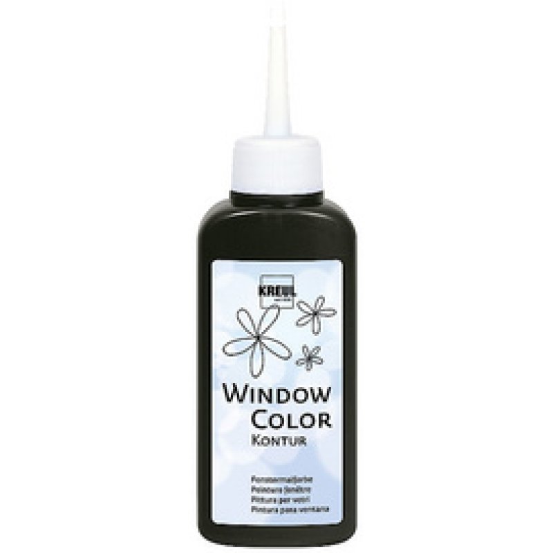 KREUL Window Color Peinture de contours, noir, 80 ml
