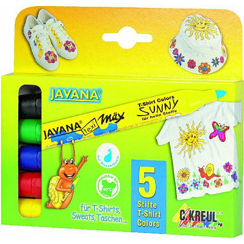 KREUL Marqueurs textiles medium, set de 5