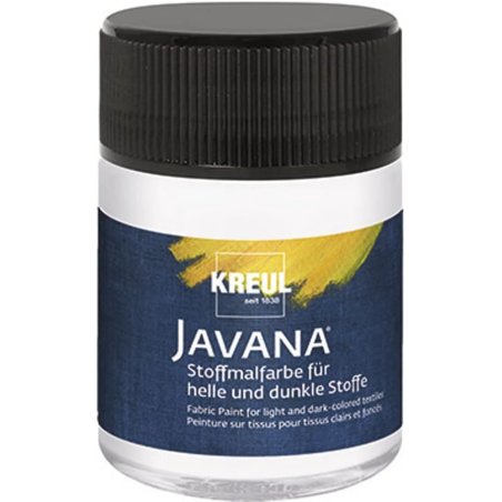 KREUL Peinture pour textiles JAVANA, 50 ml, blanc