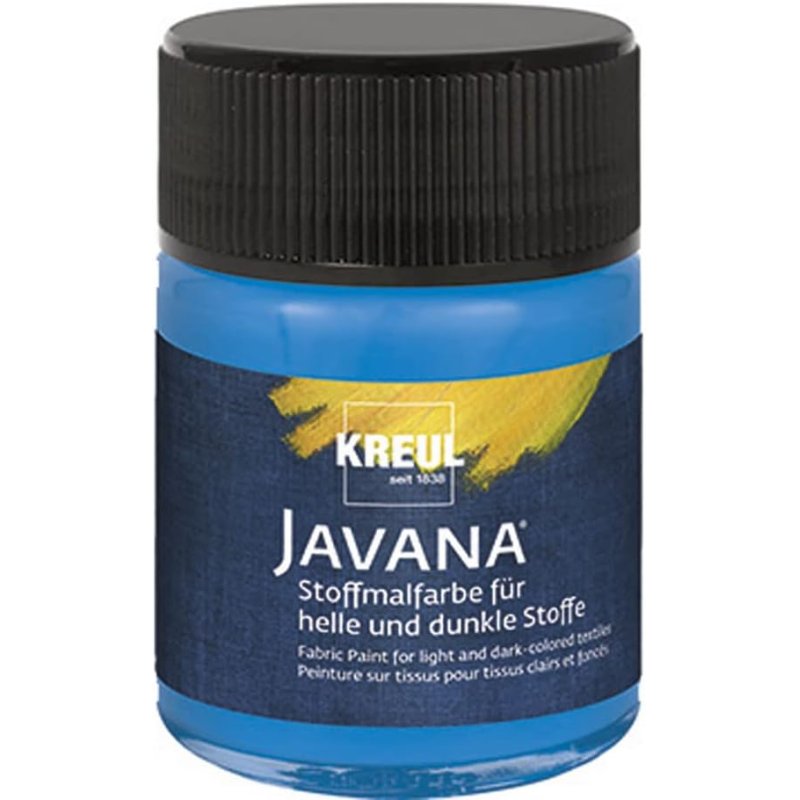 KREUL Peinture pour textiles JAVANA, 50 ml, bleu