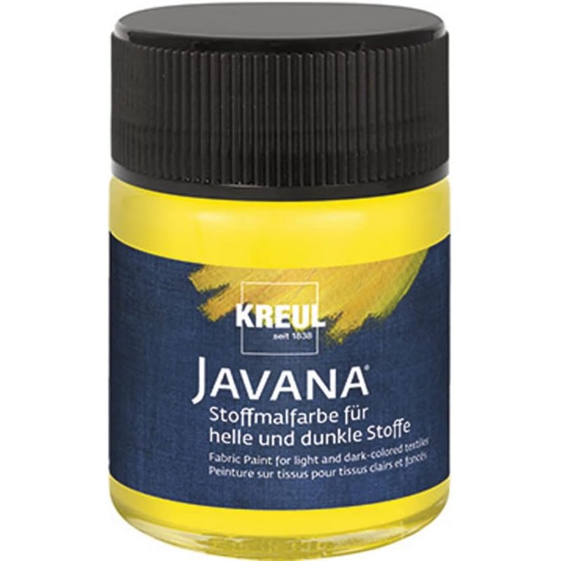 KREUL Peinture pour textiles JAVANA, 50 ml, jaune