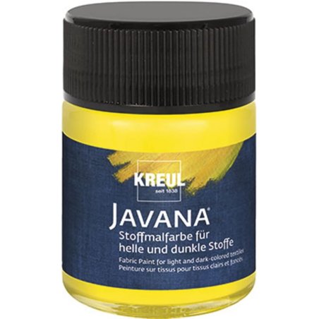 KREUL Peinture pour textiles JAVANA, 50 ml, jaune
