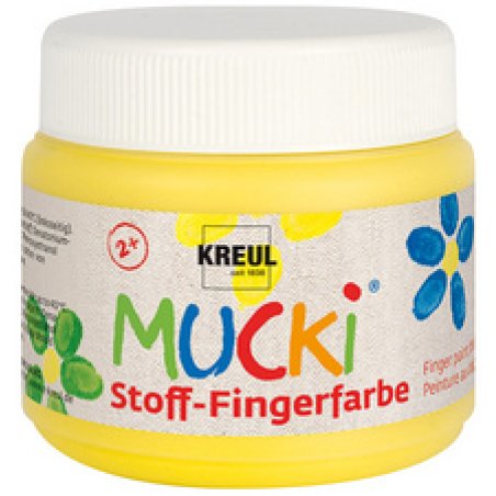 KREUL Gouache aux doigts textile "MUCKI", noir, 150 ml
