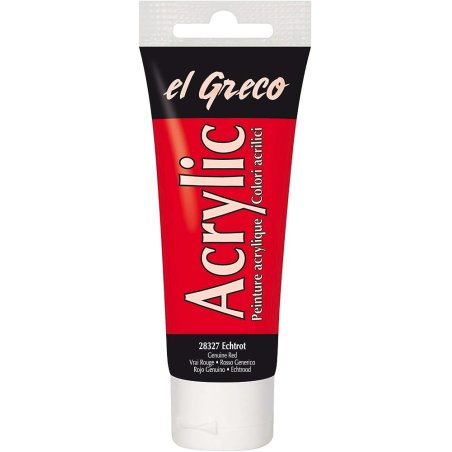 KREUL Peinture acrylique el Greco, tube 75 ml, rouge pur