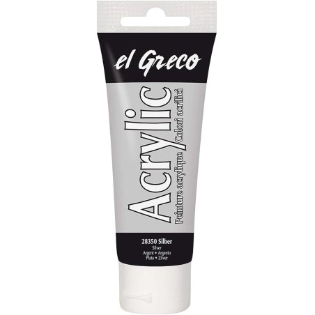 KREUL Peinture acrylique el Greco, tube 75 ml, argent