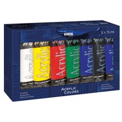 KREUL el Greco peinture acrylique 75 ml Noir, Bleu, Vert, Rouge, Blanc, Jaune Tube