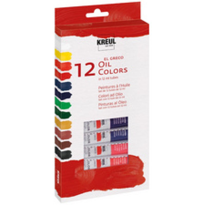 KREUL Peinture à l'huile el Greco, 12 ml, set de 12