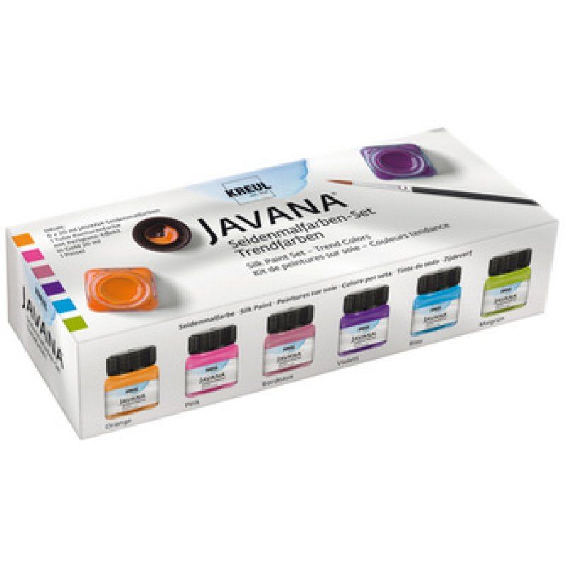 KREUL Peinture pour soie JAVANA, kit couleur tendance