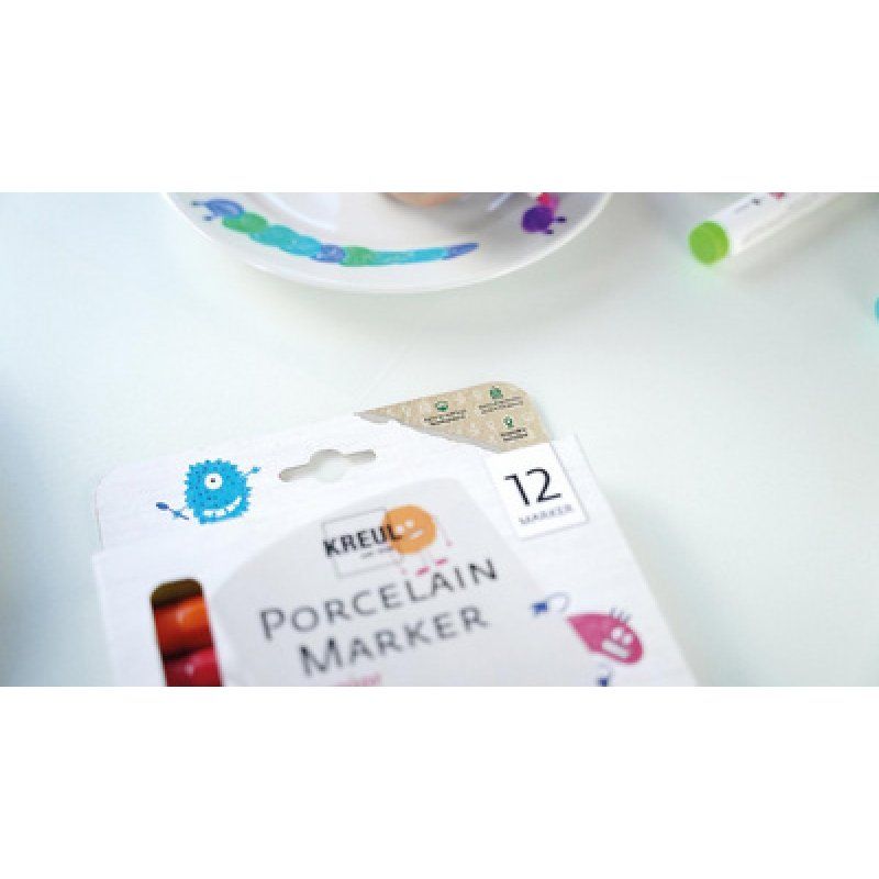 KREUL Marqueur pour porcelaine medium "Junior", set de 12