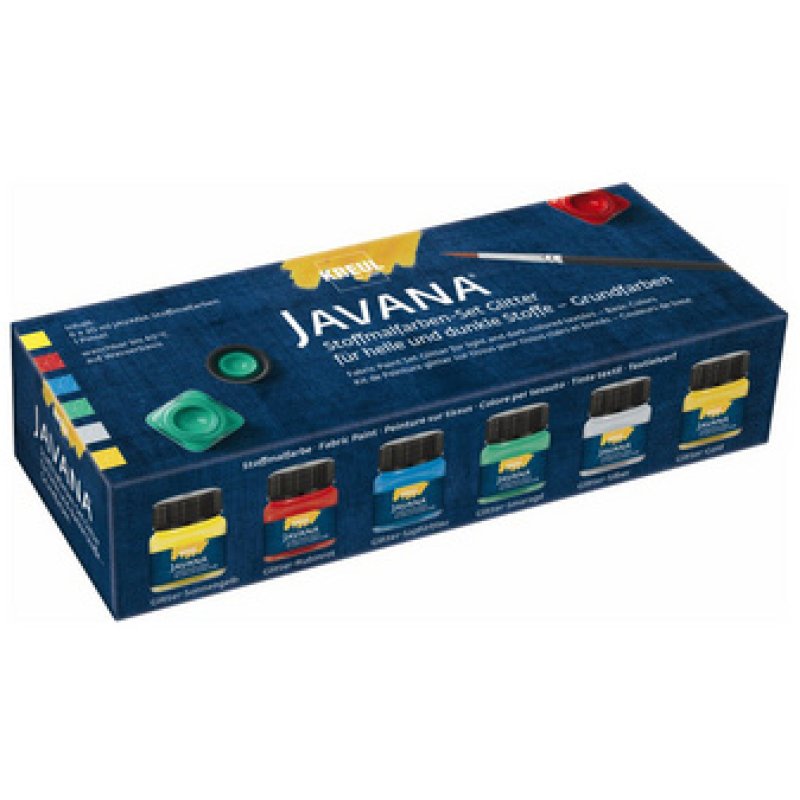 KREUL Peinture pour textiles JAVANA "paillette", set créatif