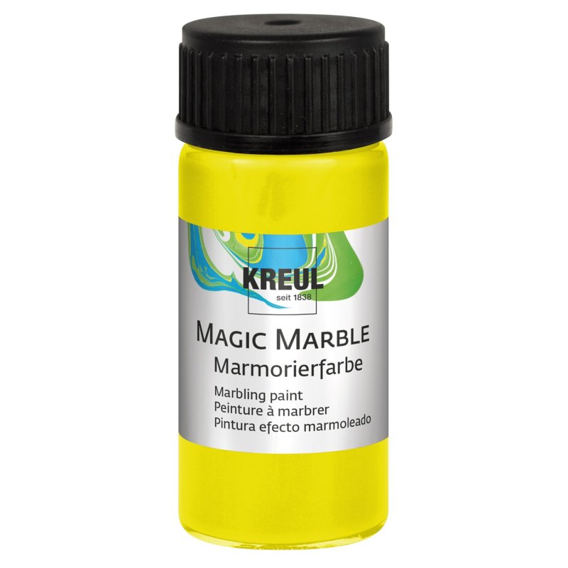 KREUL Peinture à marbrer "Magic Marble", 20 ml, jaune néon