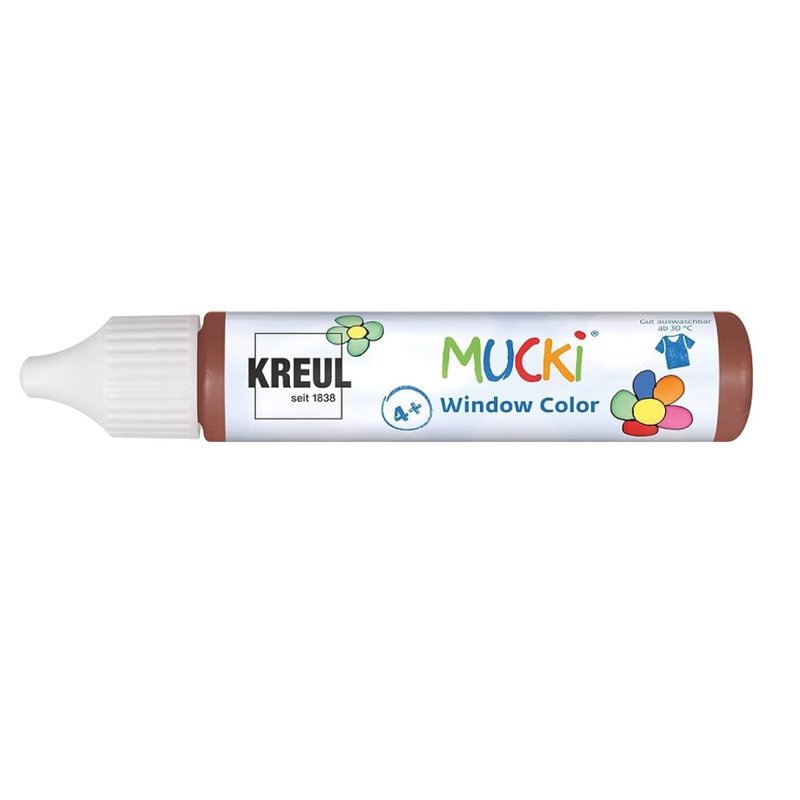 KREUL Window Color Pen "MUCKI", marron foncé, 29 ml