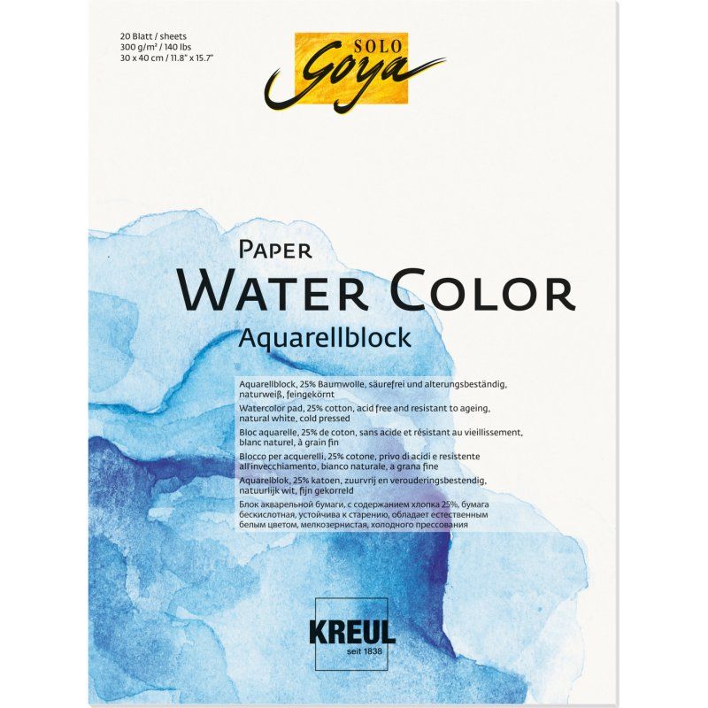 KREUL Bloc pour artistes SOLO Goya Paper Water Color