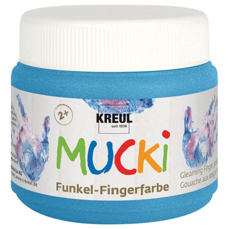 KREUL Gouache aux doigts nacrée "MUCKI", 150 ml,bleu diamant