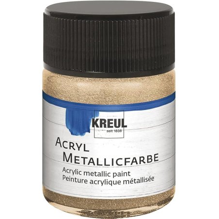 KREUL Peinture acrylique métallique, champagne, 50 ml