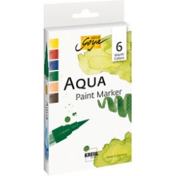 KREUL Stylo pinceau Aqua Paint SOLO Goya Warm Colors,set de6