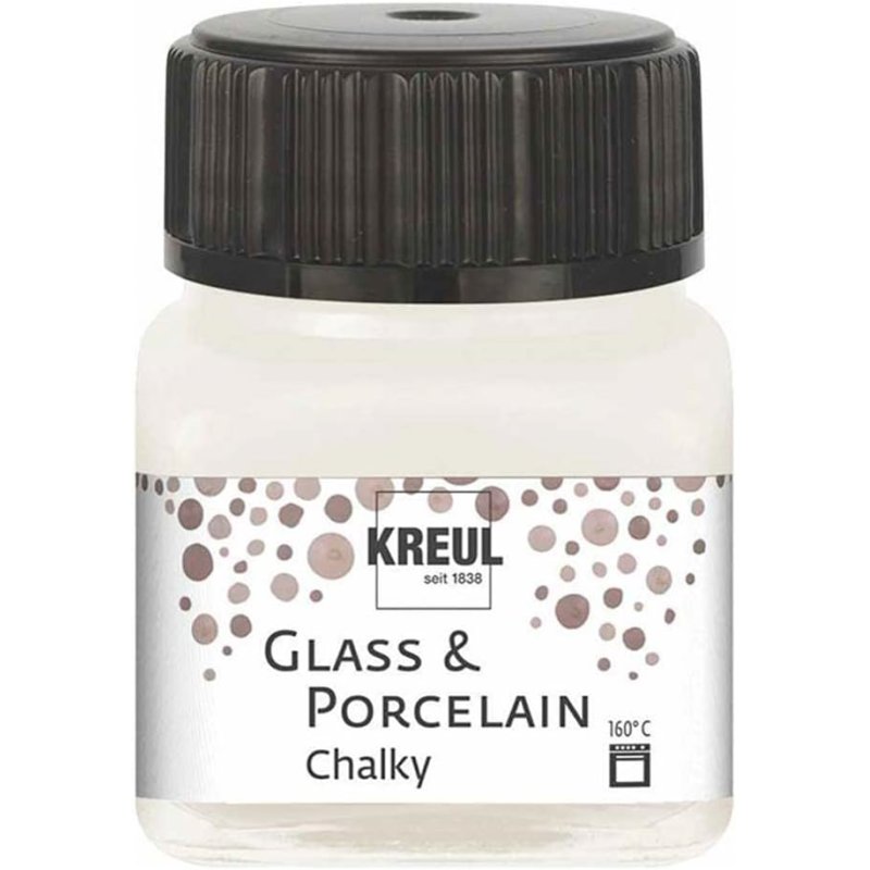 KREUL Peinture pour verre et porcelaine Chalky, White Cotton