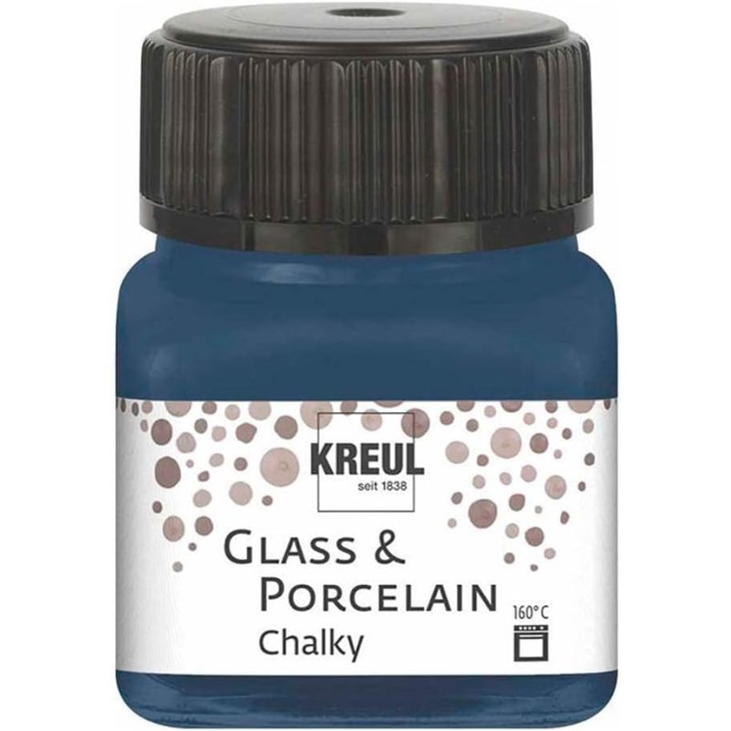 KREUL Peinture pour verre et porcelaine Chalky, Navy Blue