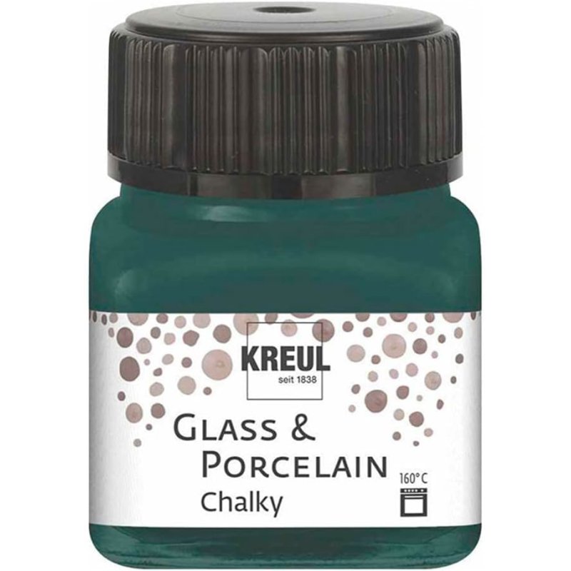 KREUL Peinture pour verre et porcelaine Chalky,Cottage Green