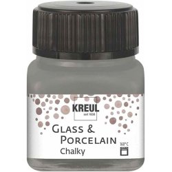 KREUL Peinture pour verre et porcelaine Chalky, Smoky Stone