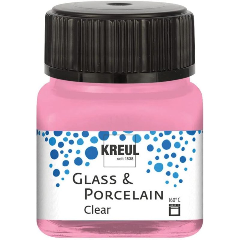 KREUL Peinture pour verre et porcelaine Clear, rose
