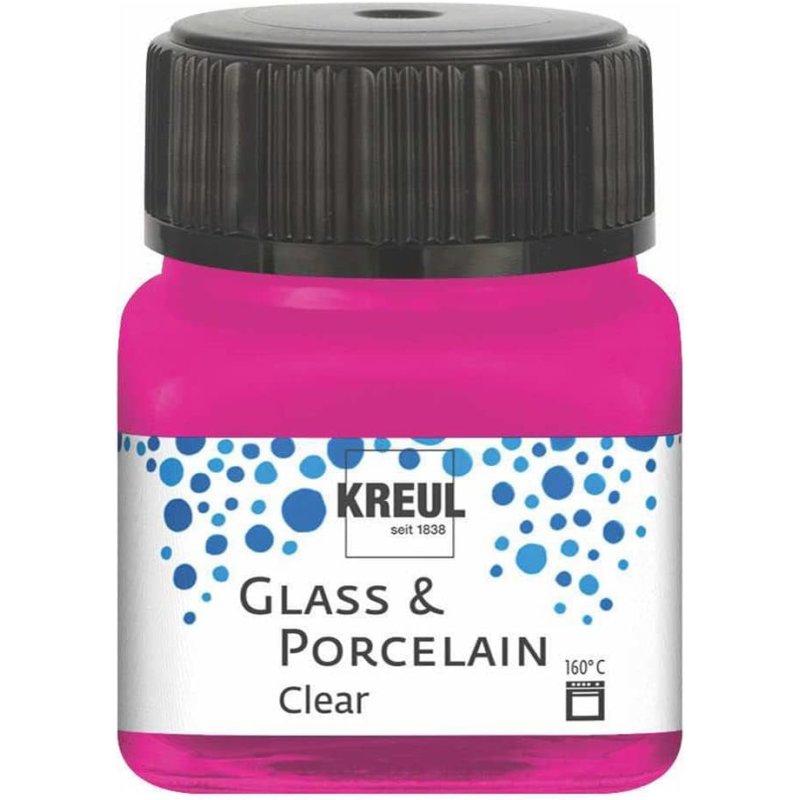 KREUL Peinture pour verre et porcelaine Clear, fuchsia