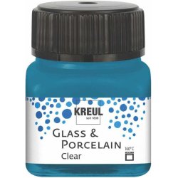 KREUL Peinture pour verre et porcelaine Clear, bleu cyan